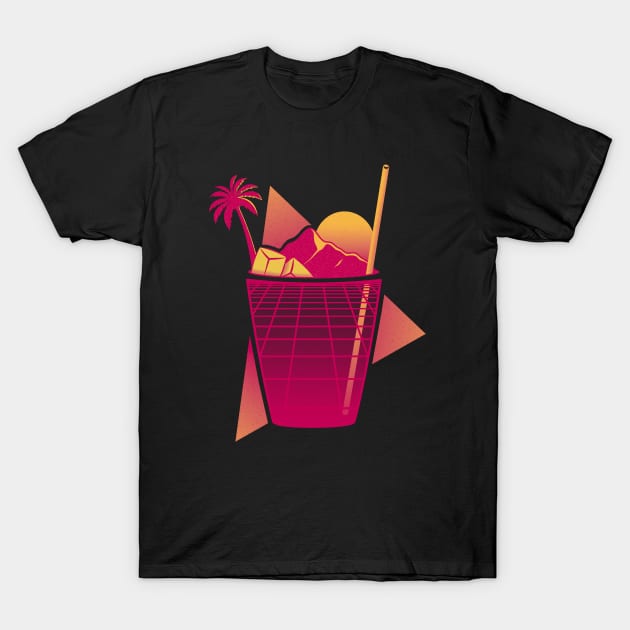 Retrowave Cocktail T-Shirt by Eilex Design